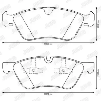 JURID Комплект тормозных колодок
