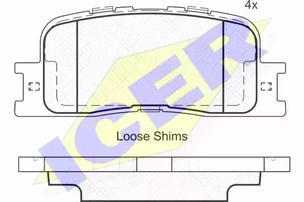 ICER Комплект тормозных колодок