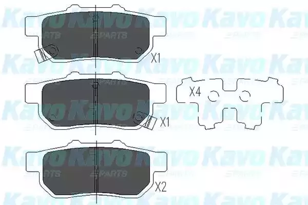KAVO PARTS Комплект тормозных колодок