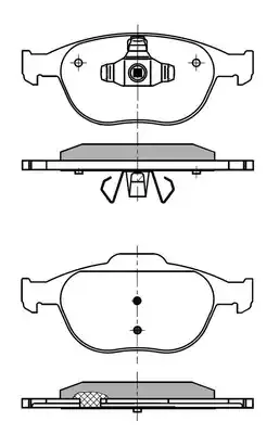 NATIONAL Комплект тормозных колодок