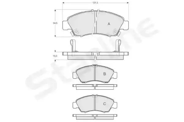 STARLINE Комплект тормозных колодок