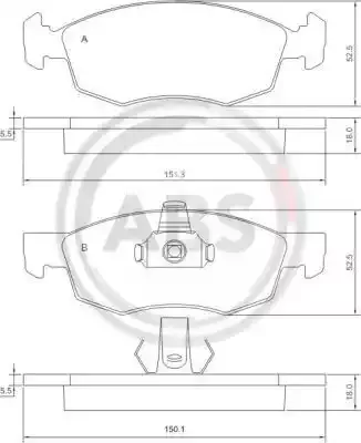 A.B.S. Комплект тормозных колодок