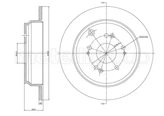 METELLI Тормозной диск