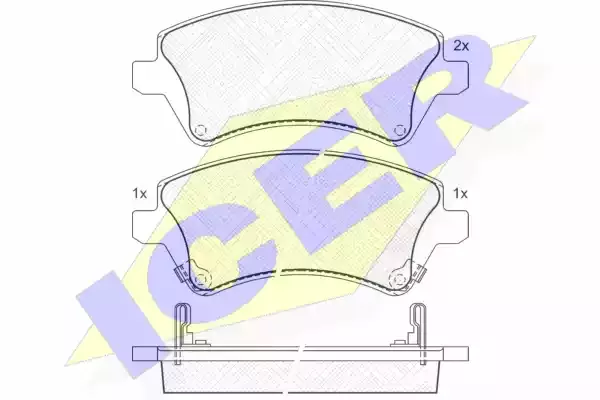 ICER Комплект тормозных колодок