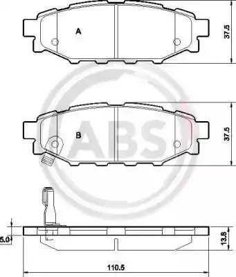 A.B.S. Комплект тормозных колодок