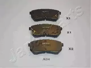 JAPANPARTS Комплект тормозных колодок