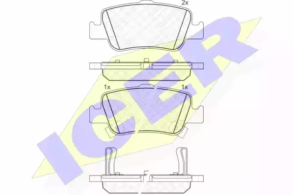 ICER Комплект тормозных колодок