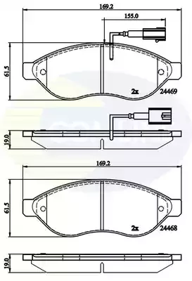 COMLINE Комплект тормозных колодок
