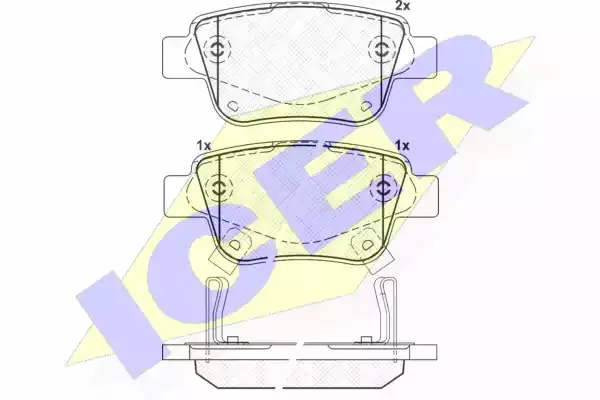 ICER Комплект тормозных колодок