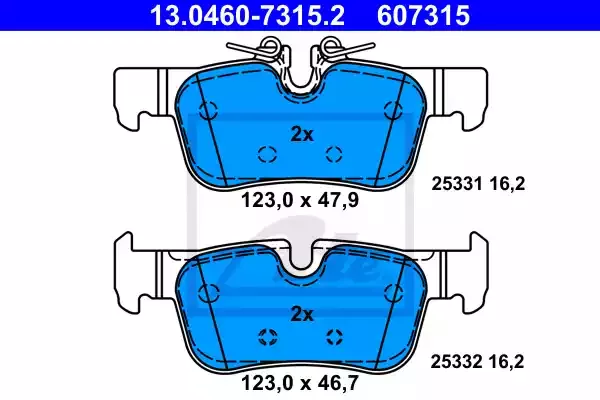 ATE Комплект тормозных колодок