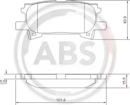 A.B.S. Комплект тормозных колодок