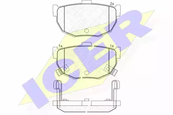 ICER Комплект тормозных колодок