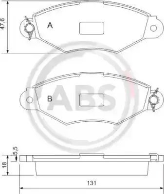 A.B.S. Комплект тормозных колодок