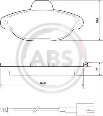 A.B.S. Комплект тормозных колодок