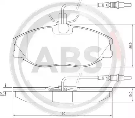 A.B.S. Комплект тормозных колодок