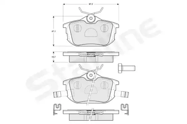 STARLINE Комплект тормозных колодок