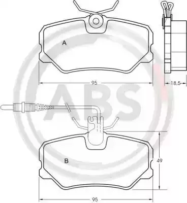 A.B.S. Комплект тормозных колодок
