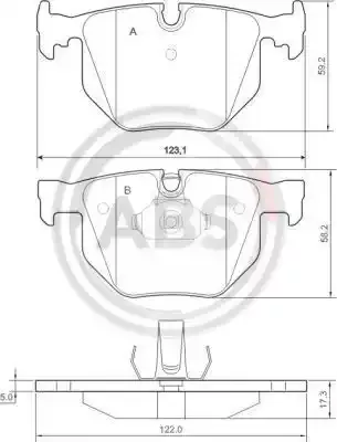 A.B.S. Комплект тормозных колодок