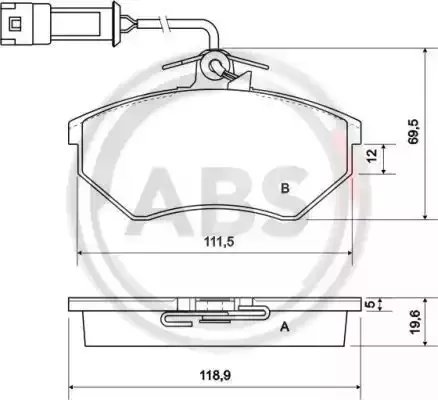 A.B.S. Комплект тормозных колодок