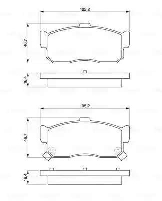 BOSCH Комплект тормозных колодок