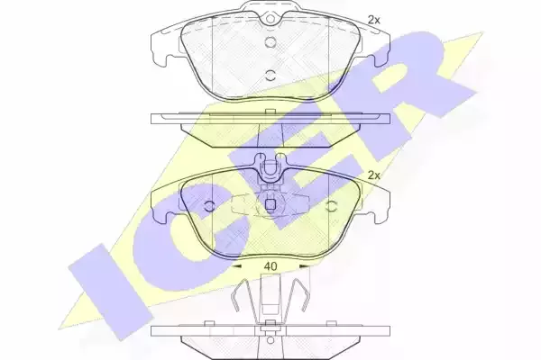 ICER Комплект тормозных колодок