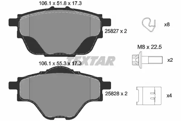 TEXTAR Комплект тормозных колодок