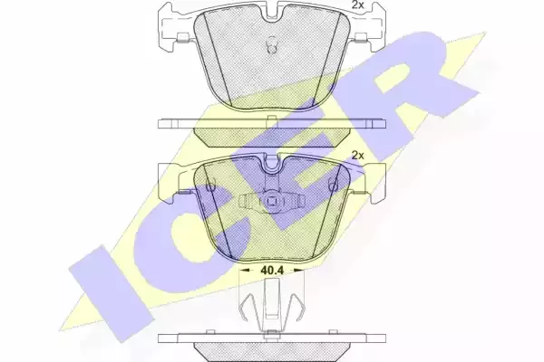 ICER Комплект тормозных колодок