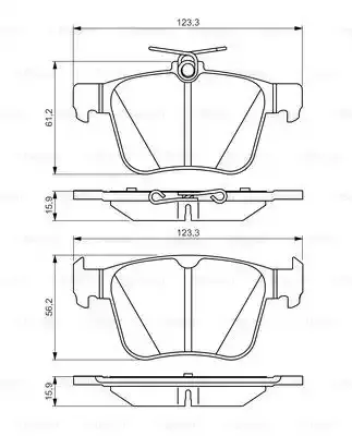 BOSCH Комплект тормозных колодок
