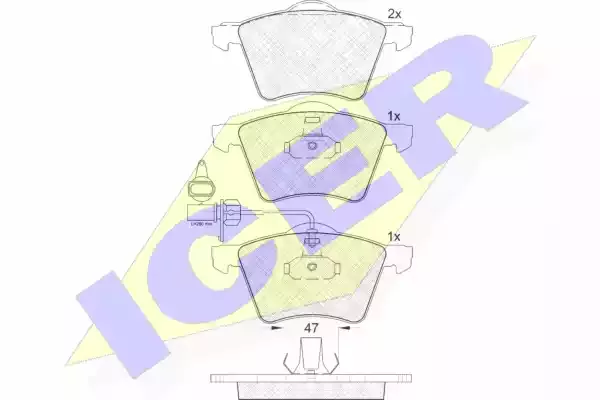ICER Комплект тормозных колодок
