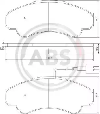 A.B.S. Комплект тормозных колодок