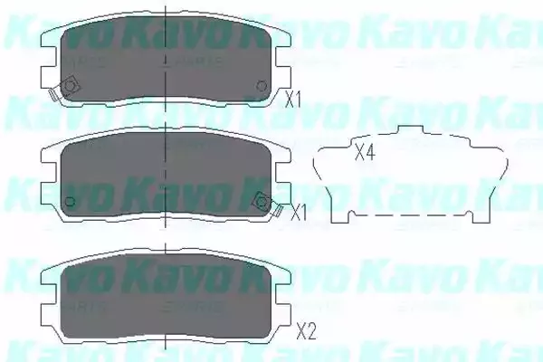 KAVO PARTS Комплект тормозных колодок