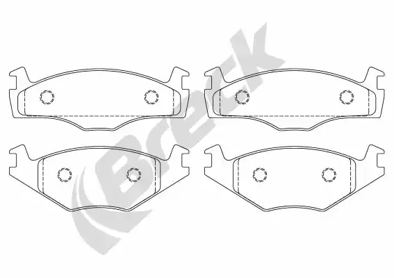 BRECK Комплект тормозных колодок
