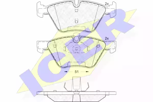 ICER Комплект тормозных колодок