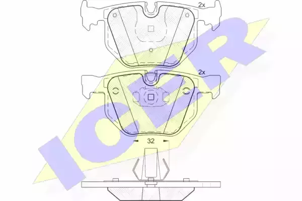 ICER Комплект тормозных колодок