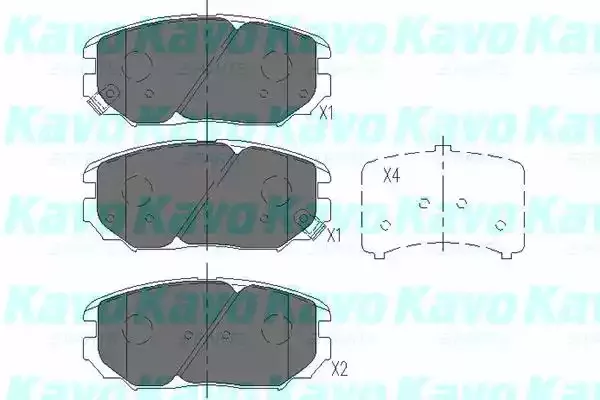 KAVO PARTS Комплект тормозных колодок
