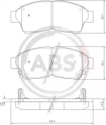 A.B.S. Комплект тормозных колодок