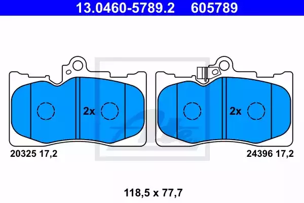 ATE Комплект тормозных колодок