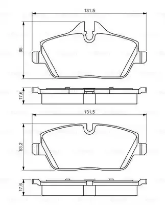 BOSCH Комплект тормозных колодок