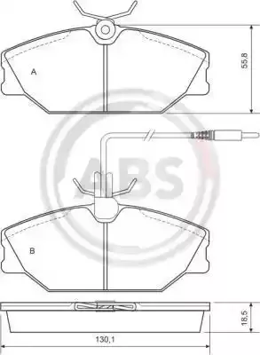 A.B.S. Комплект тормозных колодок