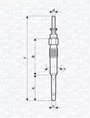 MAGNETI MARELLI Свеча накаливания