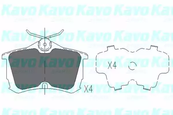 KAVO PARTS Комплект тормозных колодок
