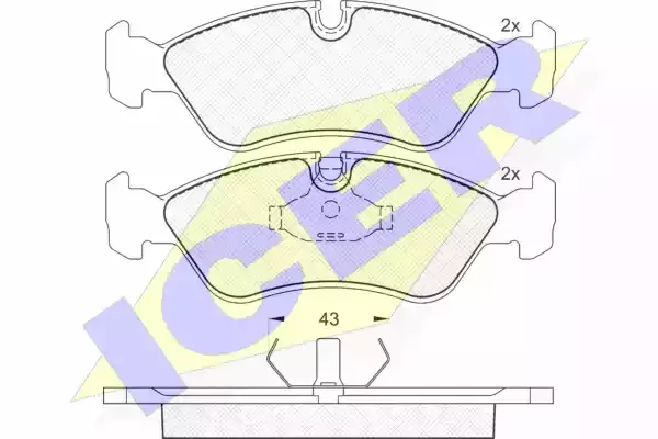 ICER Комплект тормозных колодок