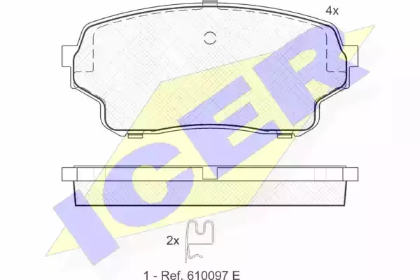 ICER Комплект тормозных колодок