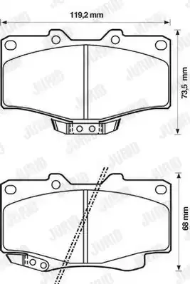 JURID Комплект тормозных колодок