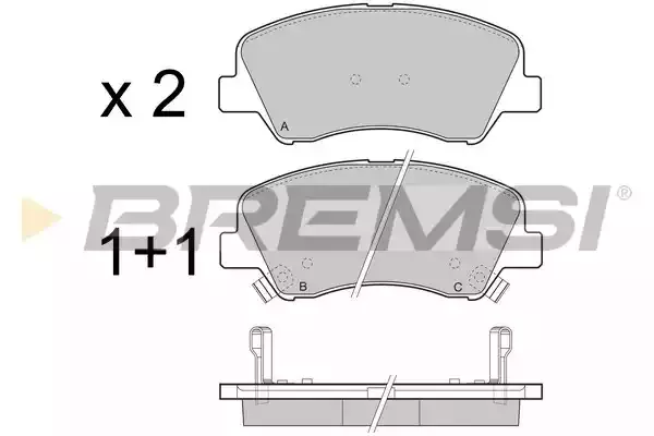 BREMSI Комплект тормозных колодок