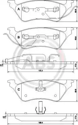 A.B.S. Комплект тормозных колодок