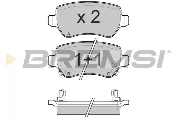 BREMSI Комплект тормозных колодок
