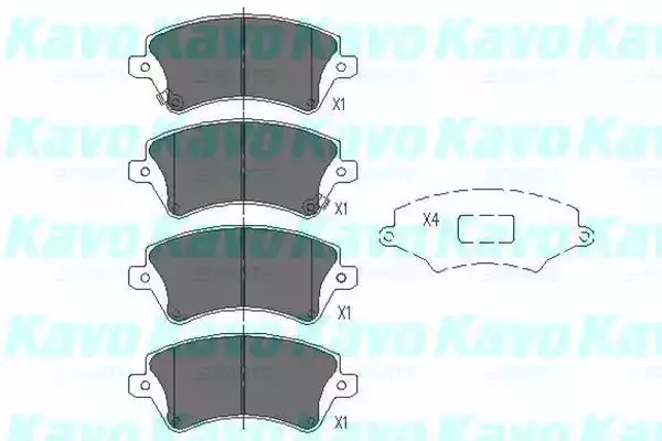 KAVO PARTS Комплект тормозных колодок