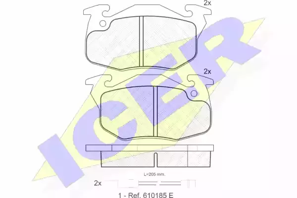 ICER Комплект тормозных колодок