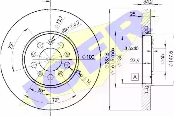 ICER Тормозной диск